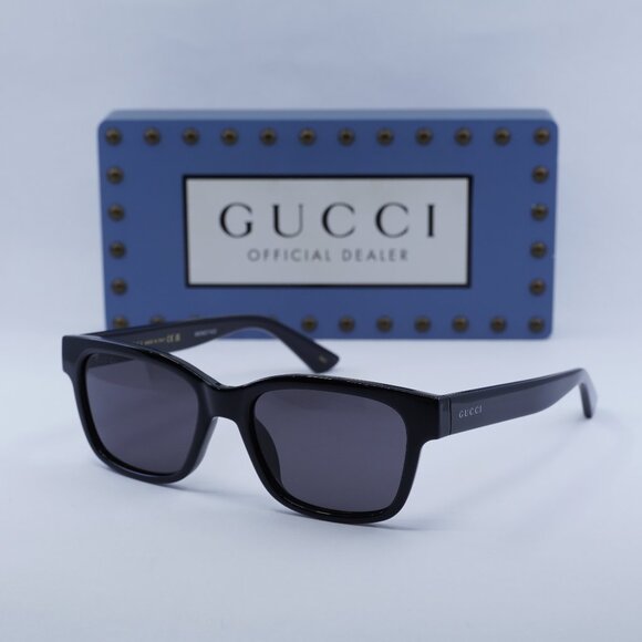 Gucci GG1716S 001 Square Sunglasses - Black/Grey - Picture 1 of 10